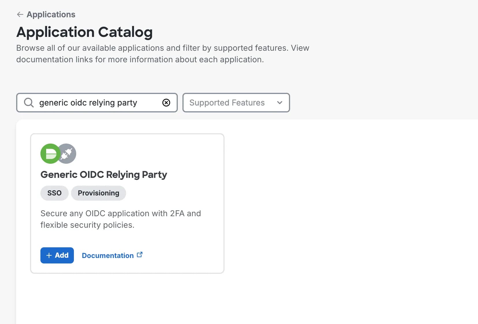 Create OIDC Application